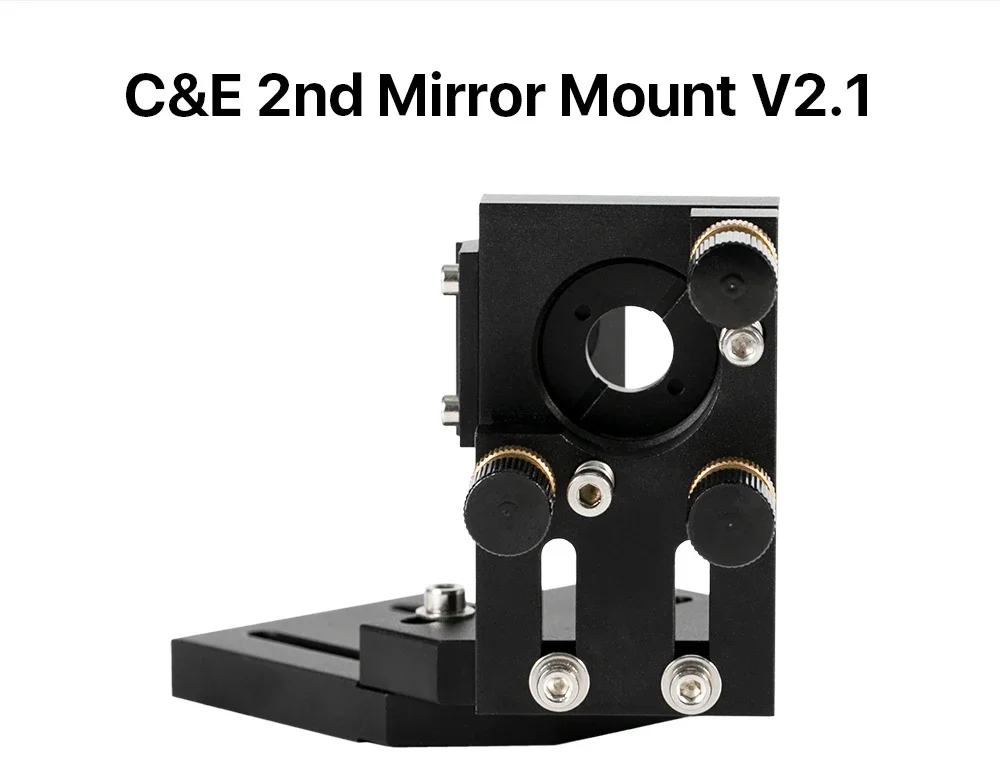 CO2 Black Second Laser Mount Mirror 25mm Mirror Mount Integrative Mount For Lase Engraving Machine