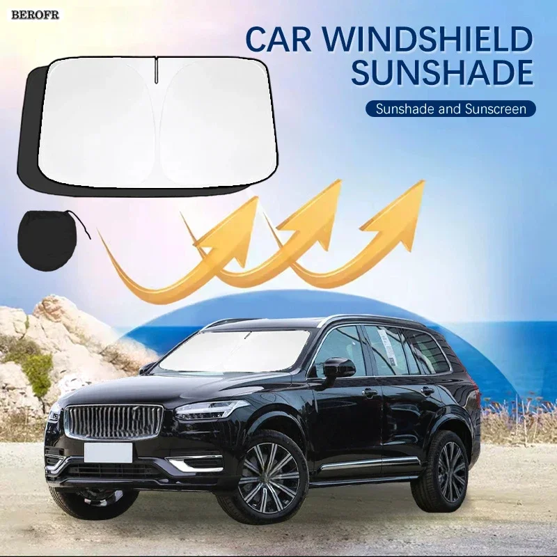 Car Windshield Sun Shade Covers Front Window Sunscreen UV Parasol For Volvo XC90 T8 T6 B6 B5 Summer Car Accessories