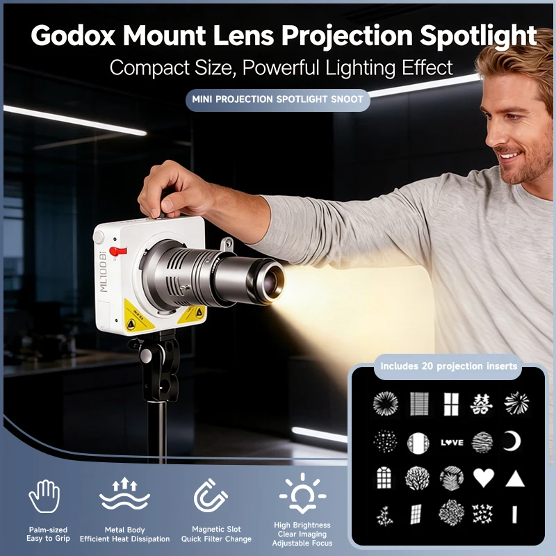 Aluminum Alloy Private Mold Handheld Projection Snoot Imaging Lens for  ML100Bi