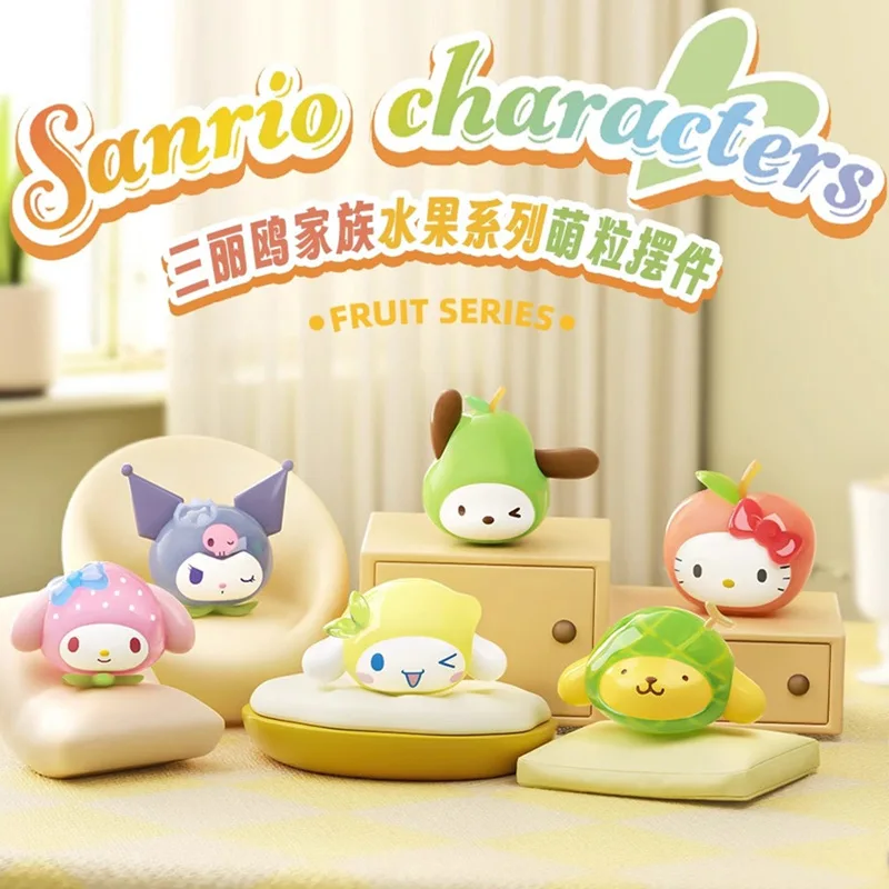 

Sanrio Characters Fruit Series Sanrio Hello Kitty Melody Kuromi Mystery Blind Bag Gifts Toy Model Anime Figure Collect Ornaments