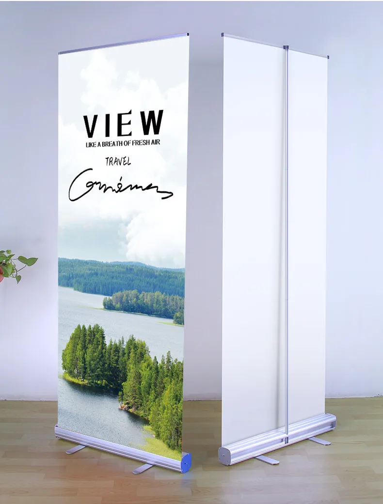 Custom Roll Up Banner 85x200cm Aluminum Retractable Stand Personalized Advertising Sign for Trade Show Shop & Office