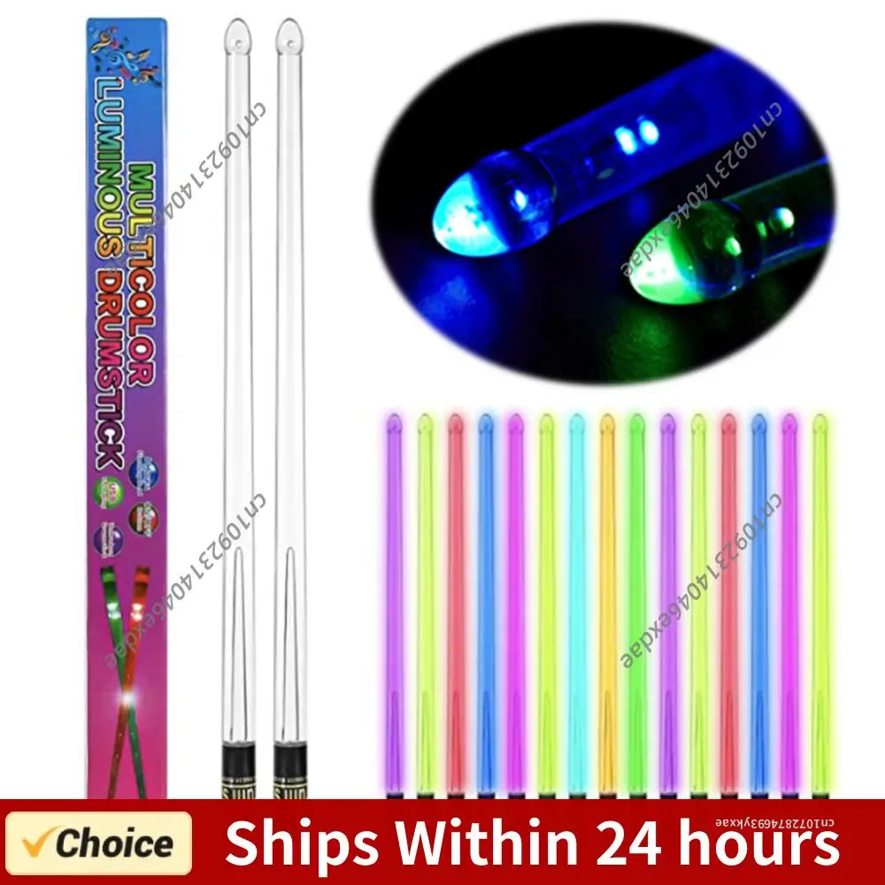 

Светодиодные палочки для барабанов с 15 цветами, меняющими цвет, светящиеся в темноте, светодиодные палочки для джазовых барабанов, подарки для барабанщиков