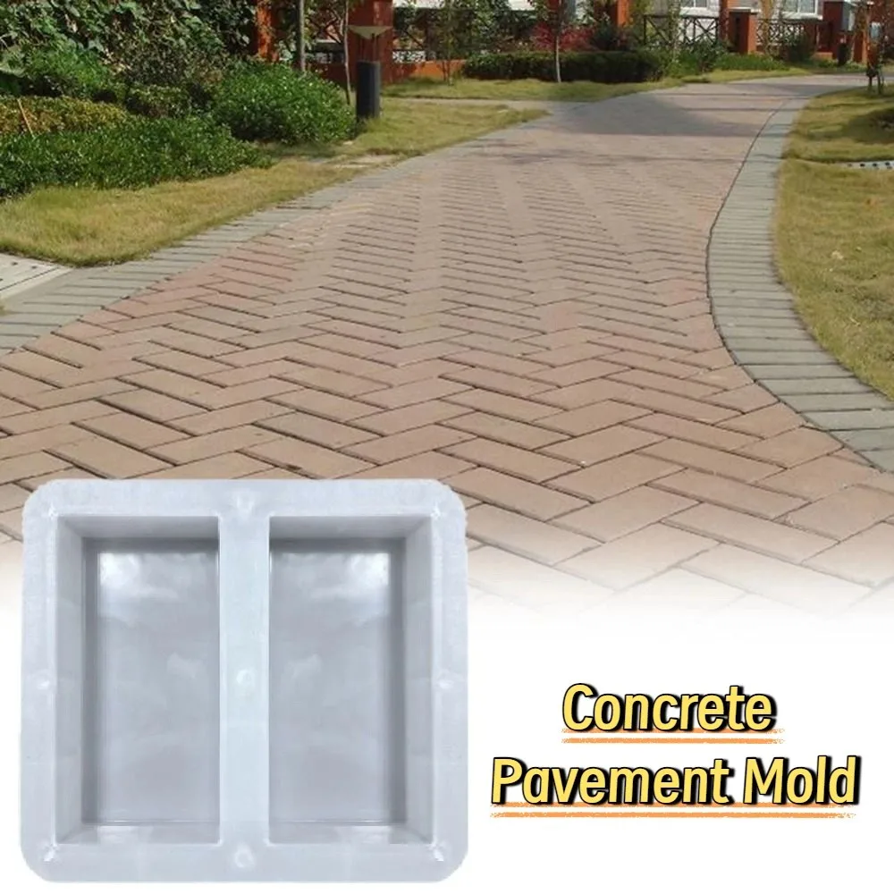 

DIY Paving Cement Mold 20x10cm Plastic Concrete Pavement Mold Manual Operation Reusable Cement Brick Mould Home Path