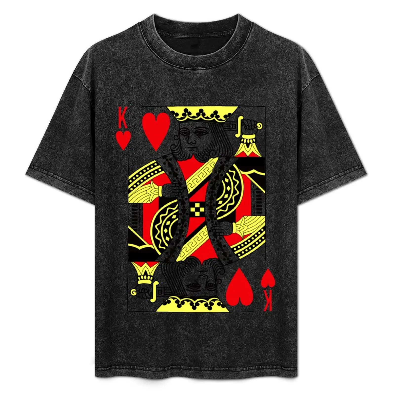 キング-オブ-ハーツ-クラシック-カード-デッキ-カジノ-ポーカー-k-ハーツ-tシャツ-ベーシック-シンプル-カジュアル-半袖-tシャツ