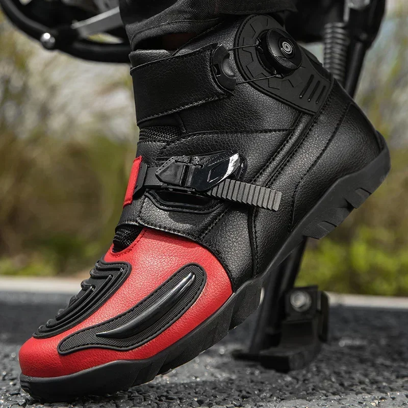 

Motorcycle Racing New Mountain Riding Outdoor Boots Microfiber Leather Riding Foot Protective Shoes Protective Shoes Botas Moto