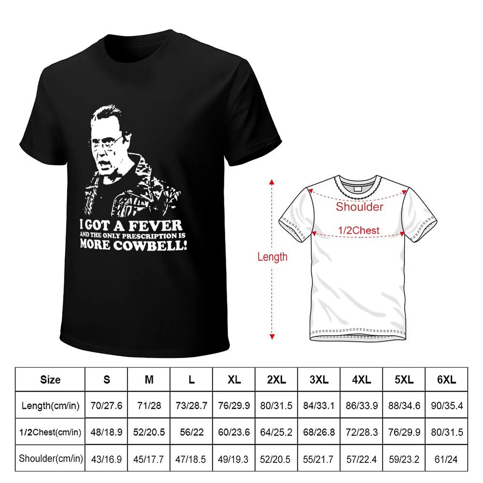 Birthday Gift Christopher Walken movie More Cowbell T-Shirt Fashion Simple Casual Tee Shirt