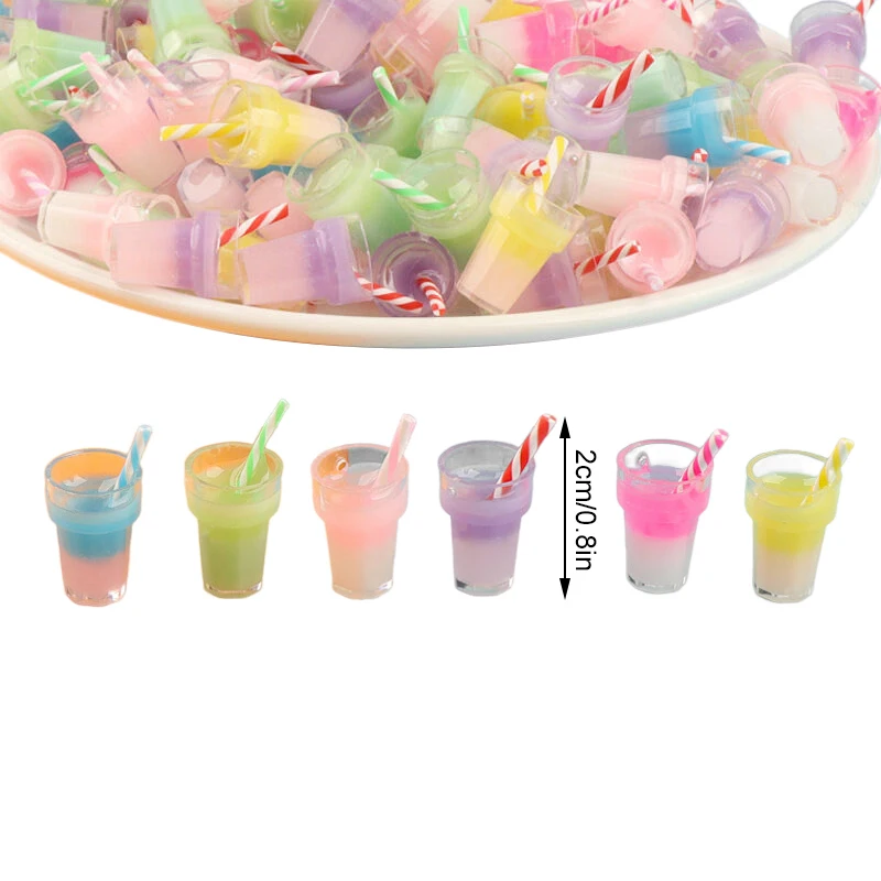 5 sztuk lalek lodowy sok owocowy napój DIY miniaturowe przedmioty Mini rzeczy herbata mleczna zabawki modele lalki akcesoria do domu