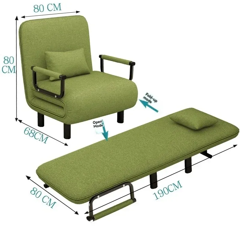 Modern folding sofa bed apartment small apartment simple single and double folding sofa with armrest good