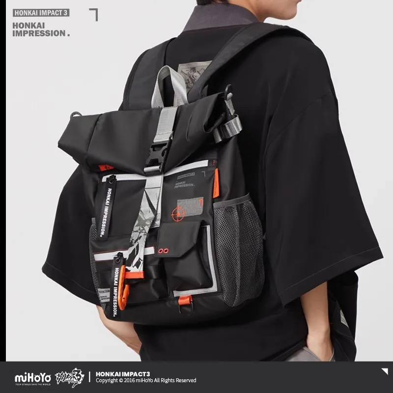 

[Genuine] miHoYo Game Honkai Impact 3 Moon Halo Theme Tote Backpack Shoulder Bag Crossbody Bag Kiana Backpack Cosplay Xmas Gifts