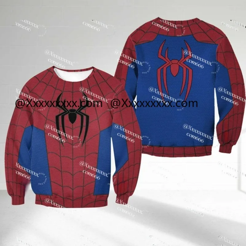

Popular 2026 Fun Anime Cartoon Spider Man Adult Children Autumn/Winter Quick Drying 3D Printed Round Neck Top