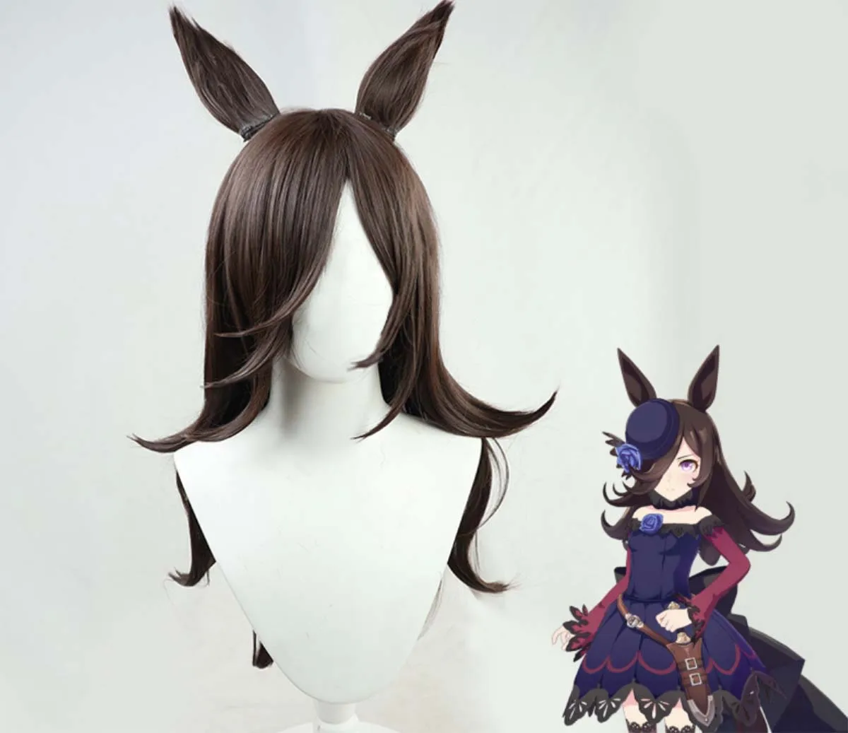 حفلة الهالوين جميلة ديربي رايس دش تأثيري شعر مستعار اصطناعي مقاوم للحرارة #1