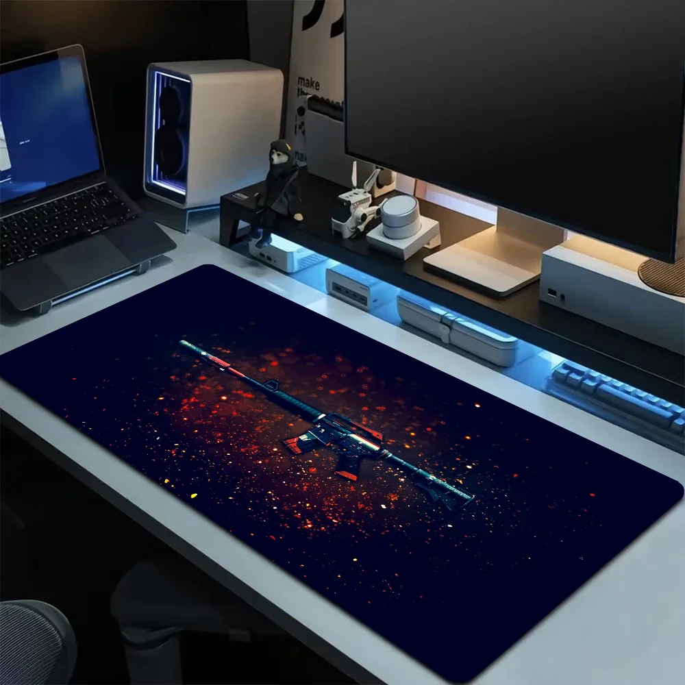 

E-sports gaming mouse pad Large rubber non-slip office mat Desktop aesthetics CSGO gun skin 900x400mm overlock process XXL