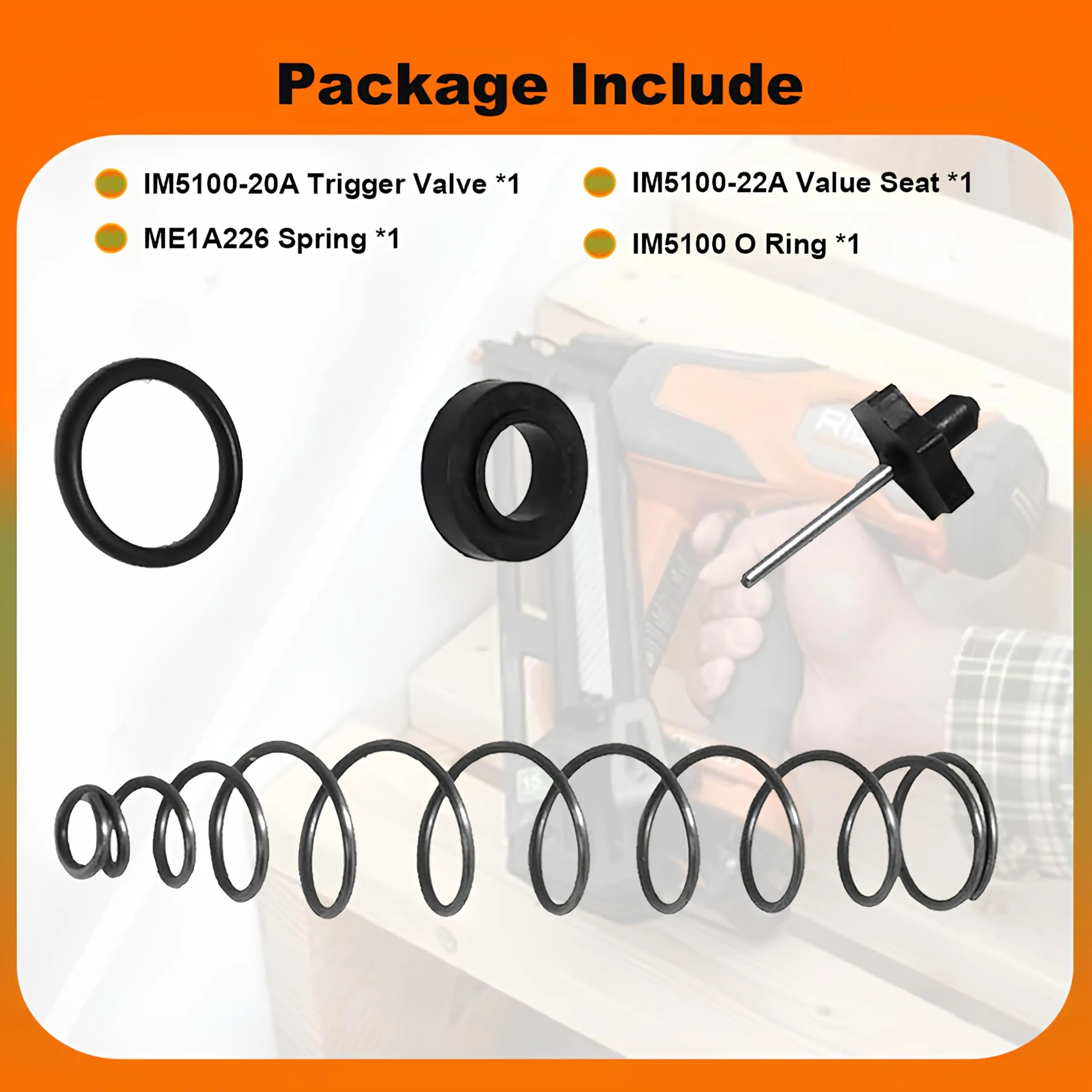 IM5100 Trigger Valve Kit Compatible PH2045 PH2050 Air Hammers, FAR720 FAR7200 Ratchets & Impact Wrenches Parts