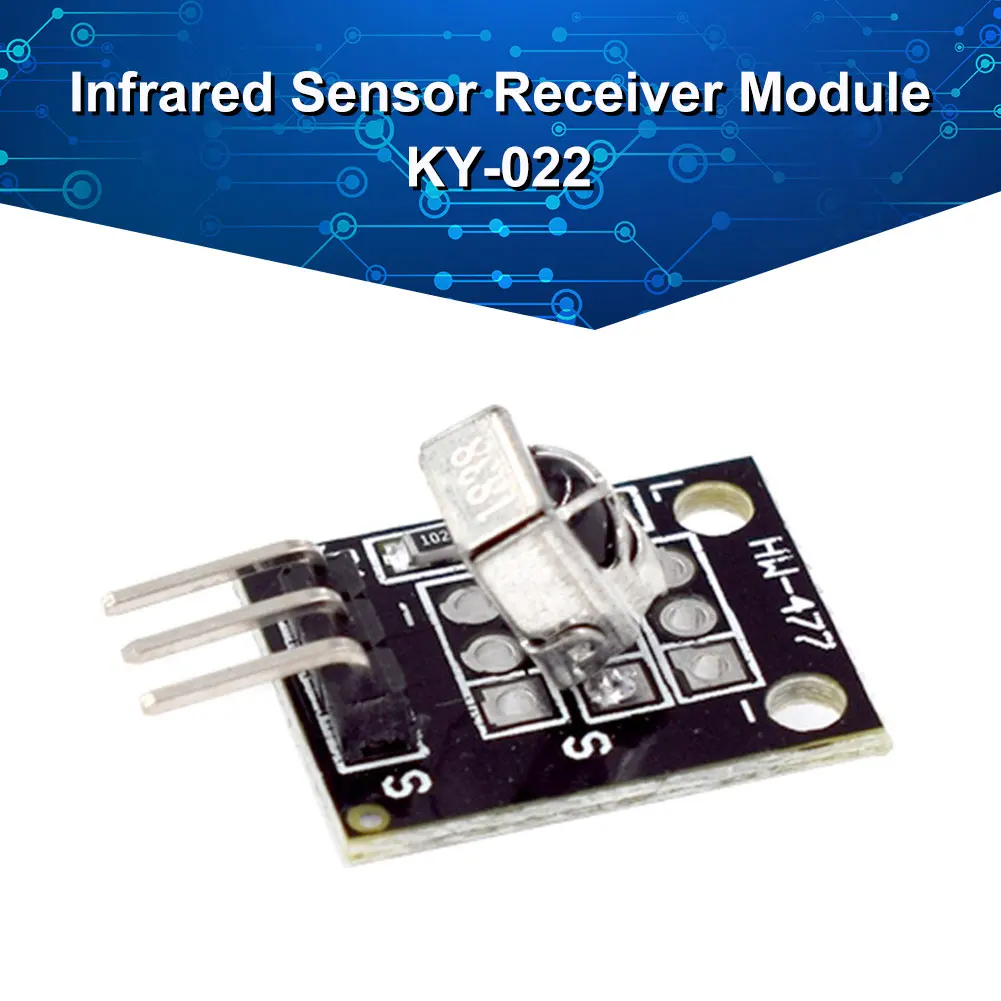 KY-022 IR Sensor Receiver Module 2.7-5.5V IR Remote Control Receiver Module 3Pin TL1838 VS1838B 1838 for Arduino DIY Kit