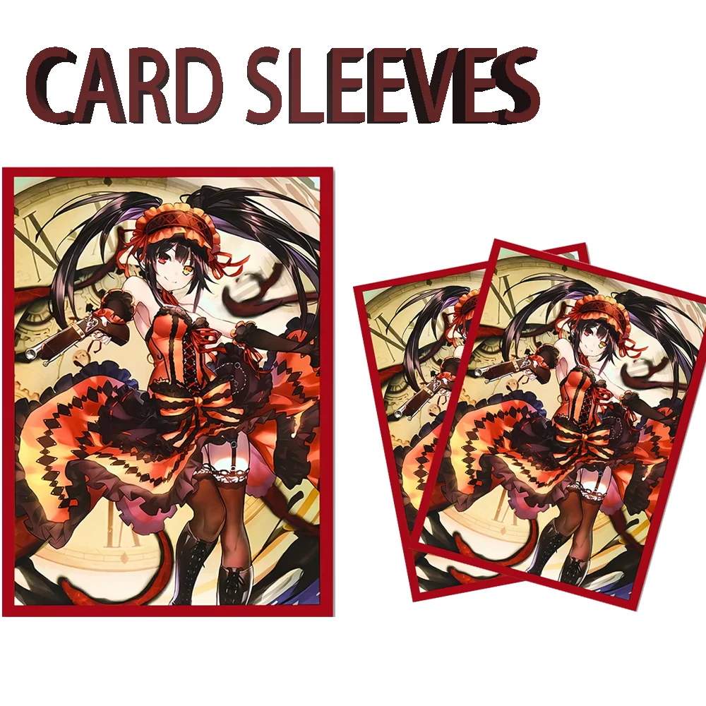 

60 шт., 67x92 мм, голографические рукава для карт в стиле аниме, фольга, защита для настольных игр, коллекционных карт, подходит для рукавов для карт PKM/MGT/PTCG