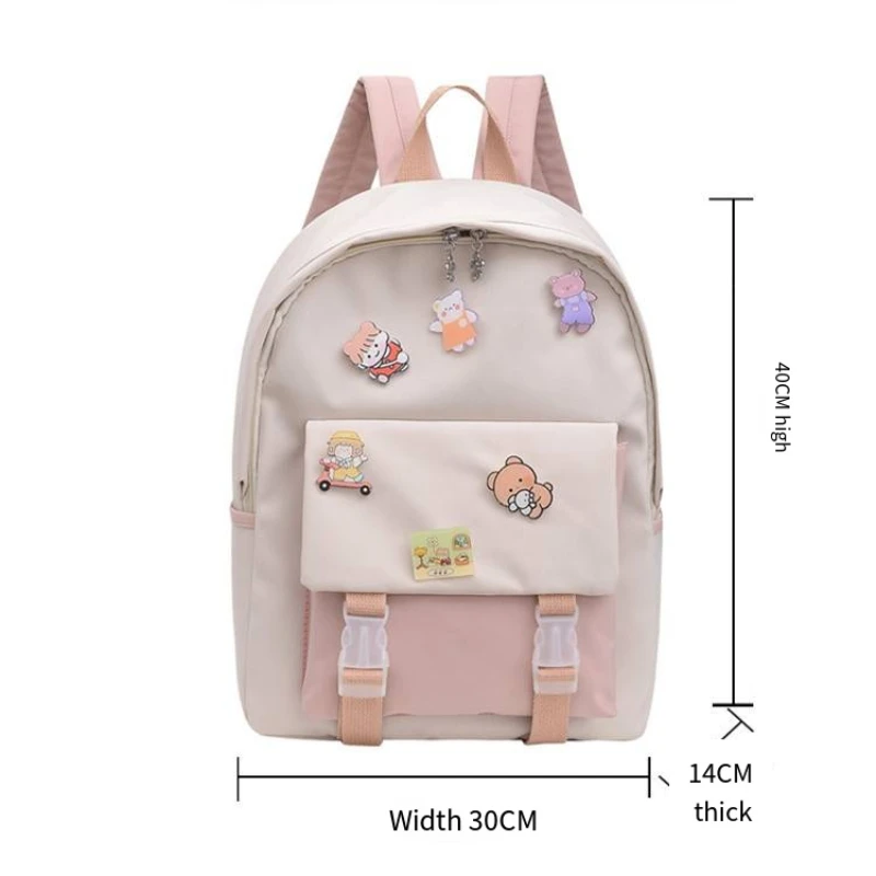 Sacs à dos multicolores pour femmes, sacs de dessin animé pour filles, cartable coréen, été, petit sac à dos en toile initié, mini sac à dos de voyage