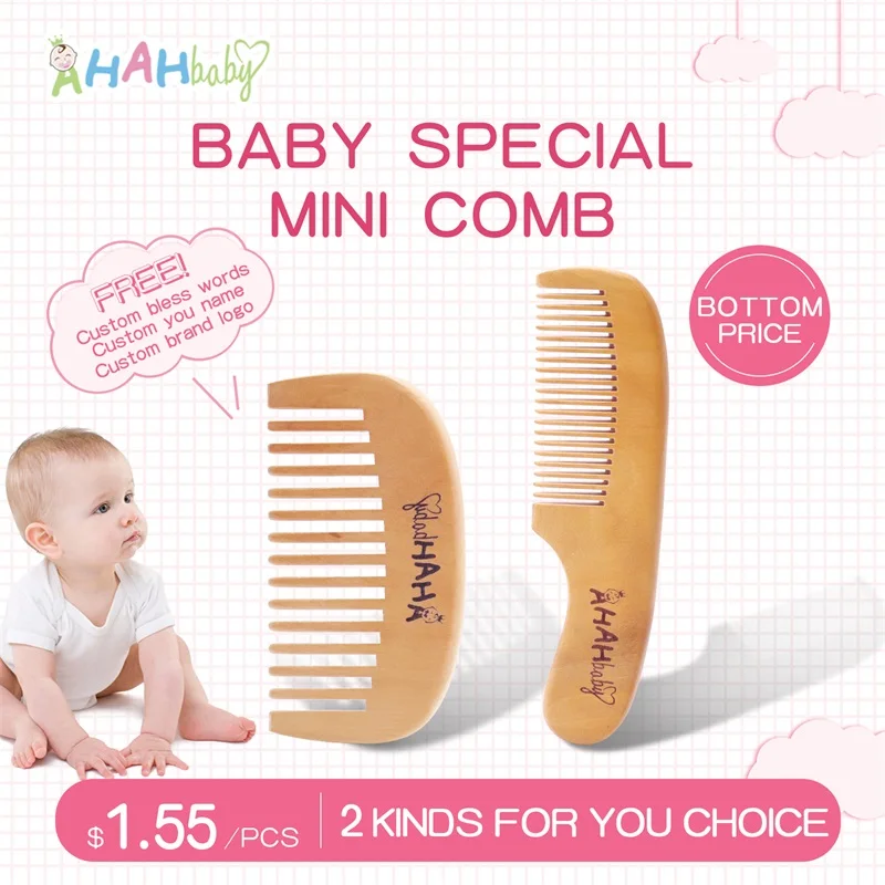 Hair Comb for Baby Hair Brush for Newborn Custom Name Pure Natural  Wood Combs For Hair Infant Hairbrush