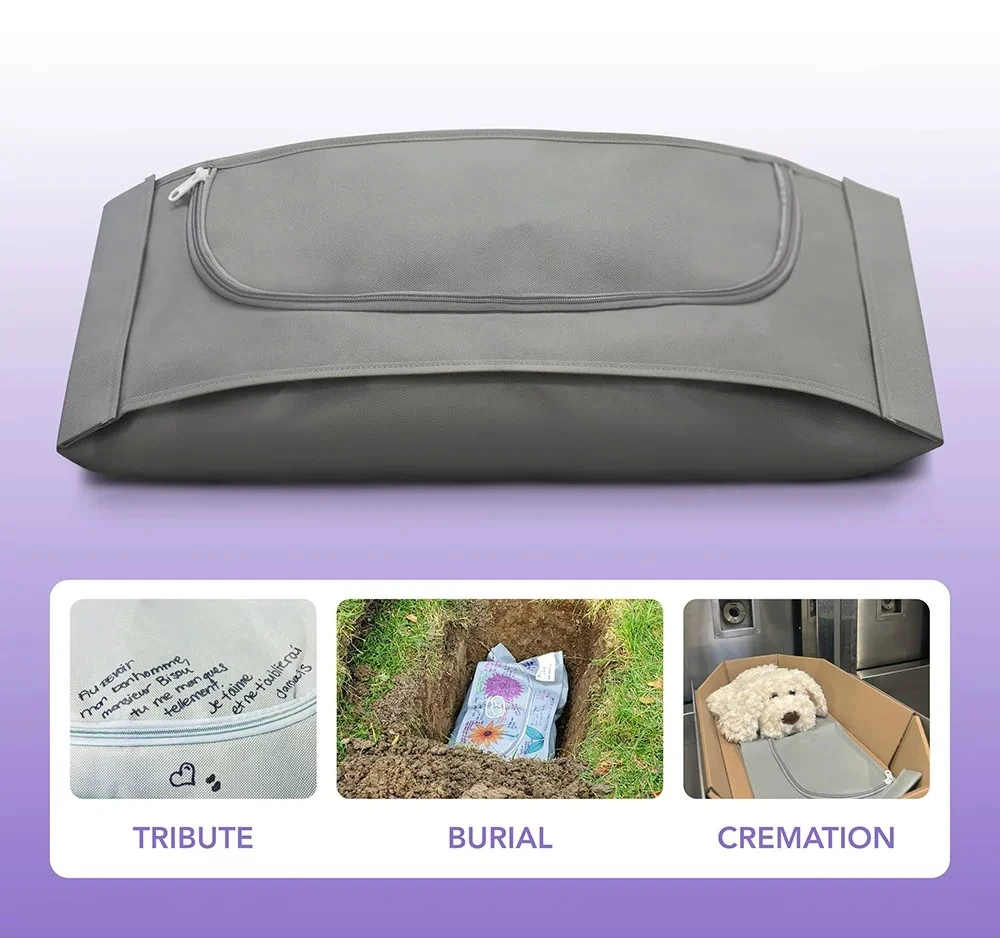 ZHAYA Pet Burial Bag Waterproof Leak Proof Odor Resistant Animal Body Pouch Disposal Funeral Supplies Remembrance Tribute Aid