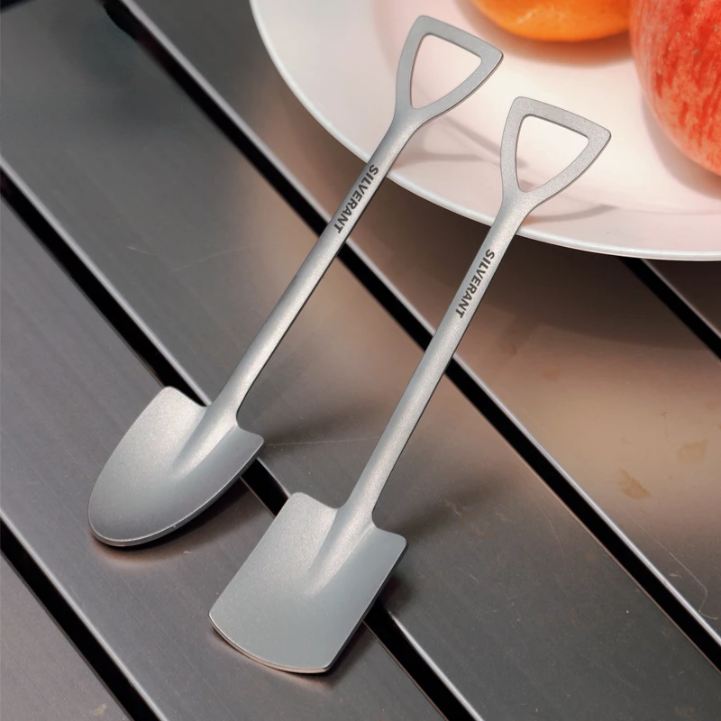 Titanium Watermelon Spoon Special Metal Creative Outdoor Camping Household Shovel Spoon Camping Equipment Mini Tool Gift New