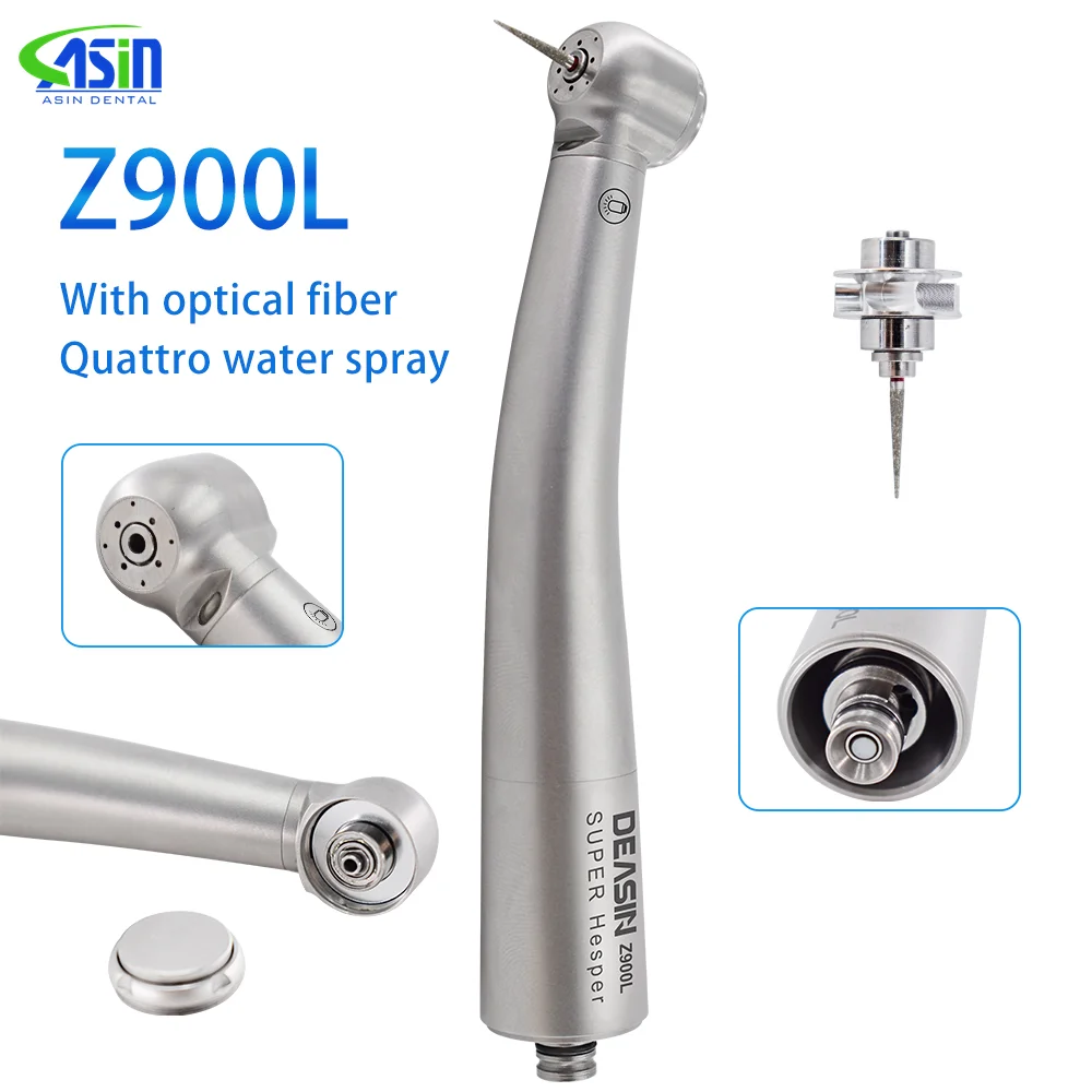 

Dental High speed Handpiece Fiber Optic standard Head Z900L Air Turbine Ceramic Bearing Dentistry Tools with NSK coupler DEASIN