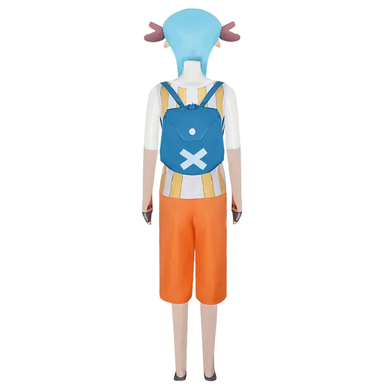 MN1 reno Tony Chopper cosplay 2 años después tira amarilla camiseta cosplay disfraz sombrero azul bolsa Halloween traje de lujo 9 * JY