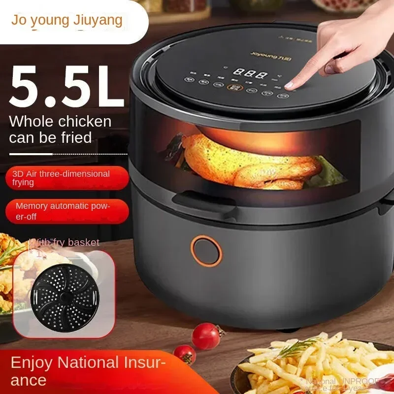 Household New - model Visual Air Fryer: Multi - functional, Large - capacity French Fries Machine with Light Smoke Frying.