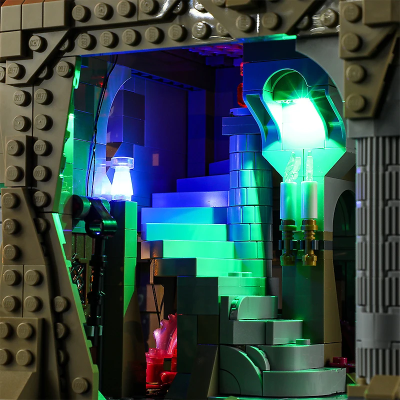 Kit luce LED fai da te per LEGO 21348 Dungeons & Dragons: Red Dragon Tale (solo luce a LED, senza modello di blocchi)