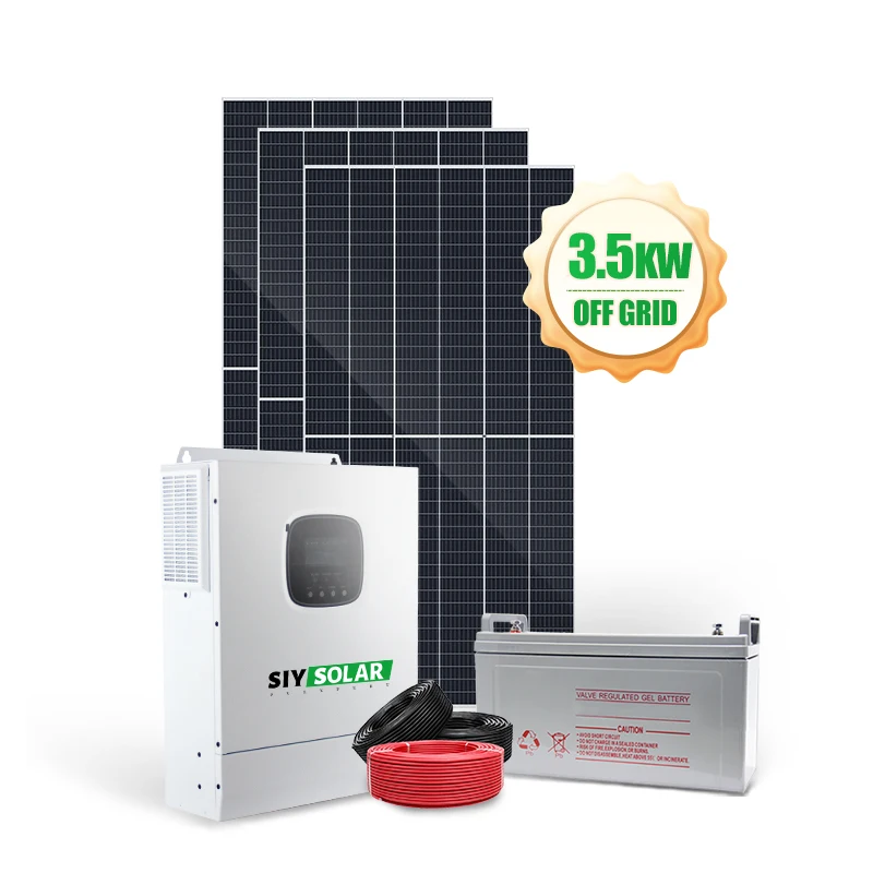 3.5kW off Grid Solar Power System MPPT Controller Monocrystalline Panels Pure Sine Wave Inverter LiFePO4 Battery for Home Use