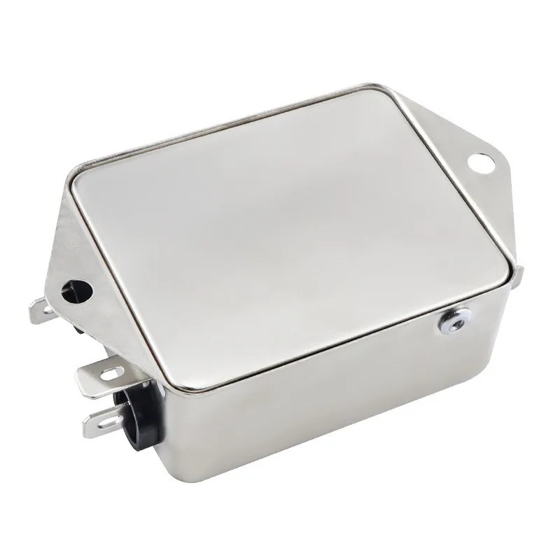 CW4L2-20A-T/S Single Phase Two-stage AC Power Filter Noise Suppressor 3A 6A 10A 20A Bolt Lug Terminal Circuit Hardware