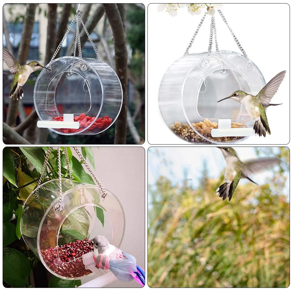 

Hanging Bird Feeder for Window Outdoor Sturdy Build Resistant to Damage Perfect for Garden Patio Bird Watching Enthusiasts