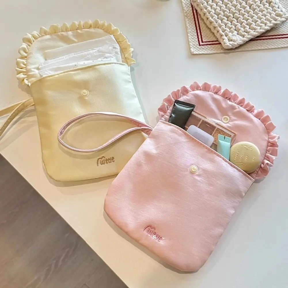

Large Capacity Mini Cosmetic Bag Menstruation Towel Storage Bowknot Sanitary Napkin Storage Bag Korean Style Small Item Bag