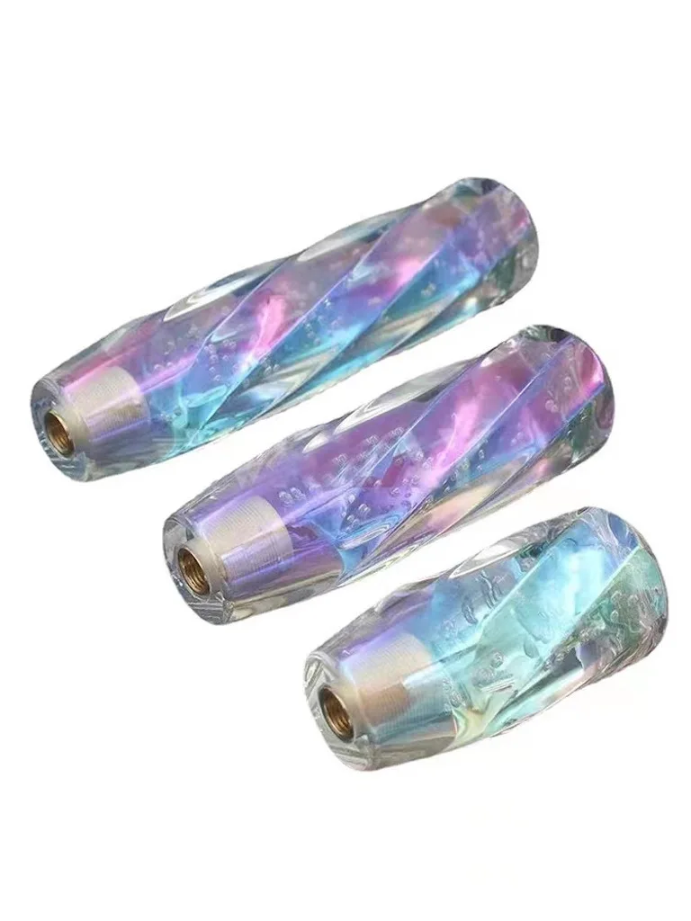 

Автомобильная ручная ручка переключения передач, головка, кристаллический прозрачный пузырьковый рычаг переключения передач AT MT