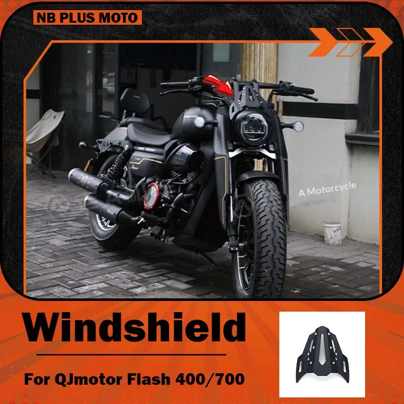 【Premium】For QJMOTOR Flash 400 and Flash 700 motorcycle modifications, tactical windshield, front windshield, windshield, wind