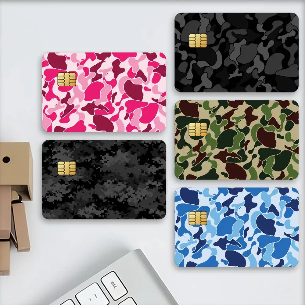 Camo Credit Decorative Card Stickers Suitable For Bank Cards Metro Transit Anti-scratch Gift 4PCS