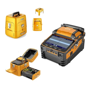 AI-9 signal light multilingual optical fiber fusion splicer FTTH fiber optic splicer built-in optical power meter and VFL5.0