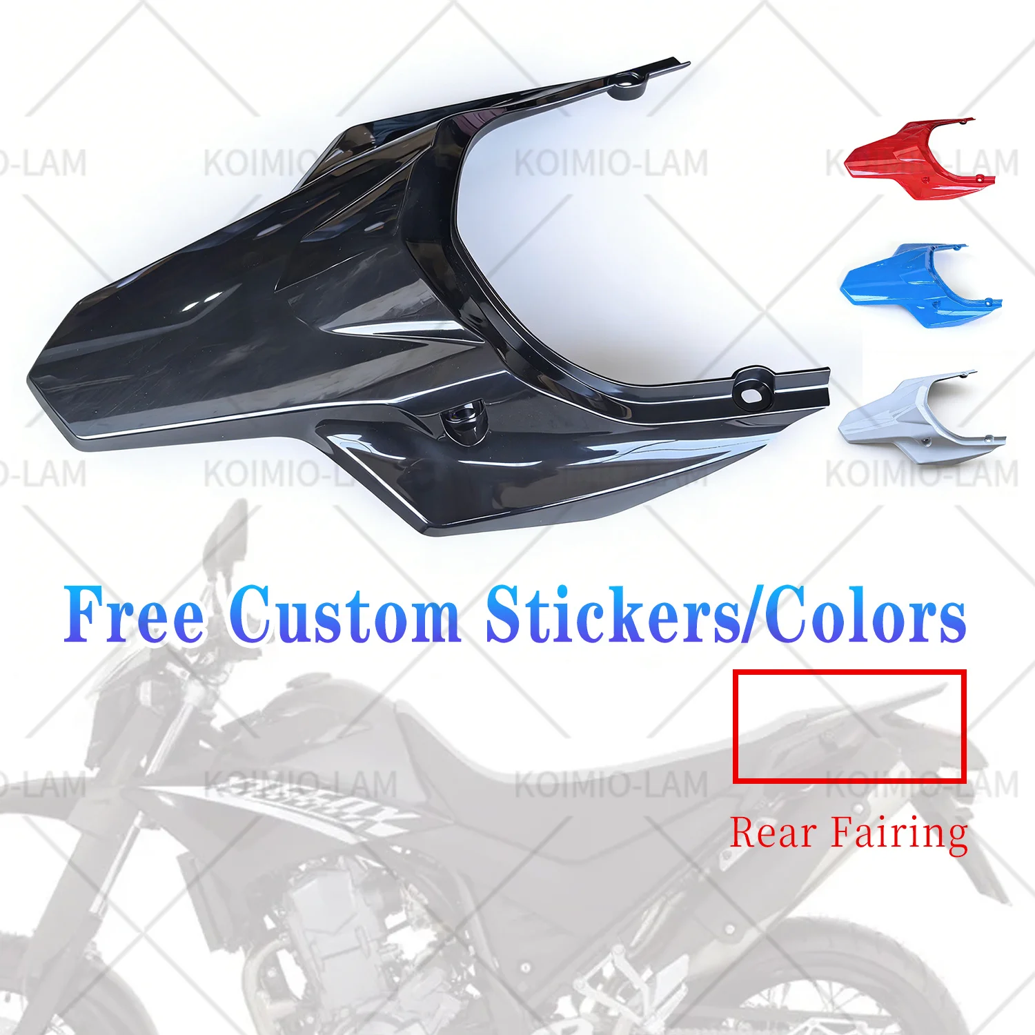 Fit for YAMAHA XT660X 2007 - 2016 XT 660 X XTX660 Motorcycle Bodywork Rear Tail Section Seat Cowl Fairing Part XT660 X