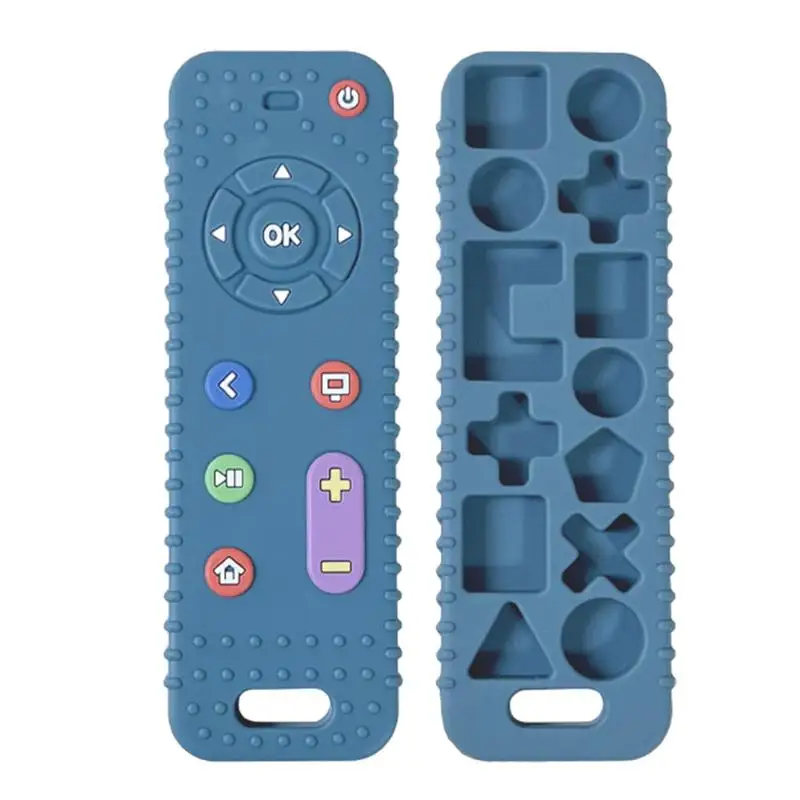 Babies Teether TV Remote Control Shape Teether Silicone Teethers For Babies For Soothe Babies Teething Relief 6-12 Months