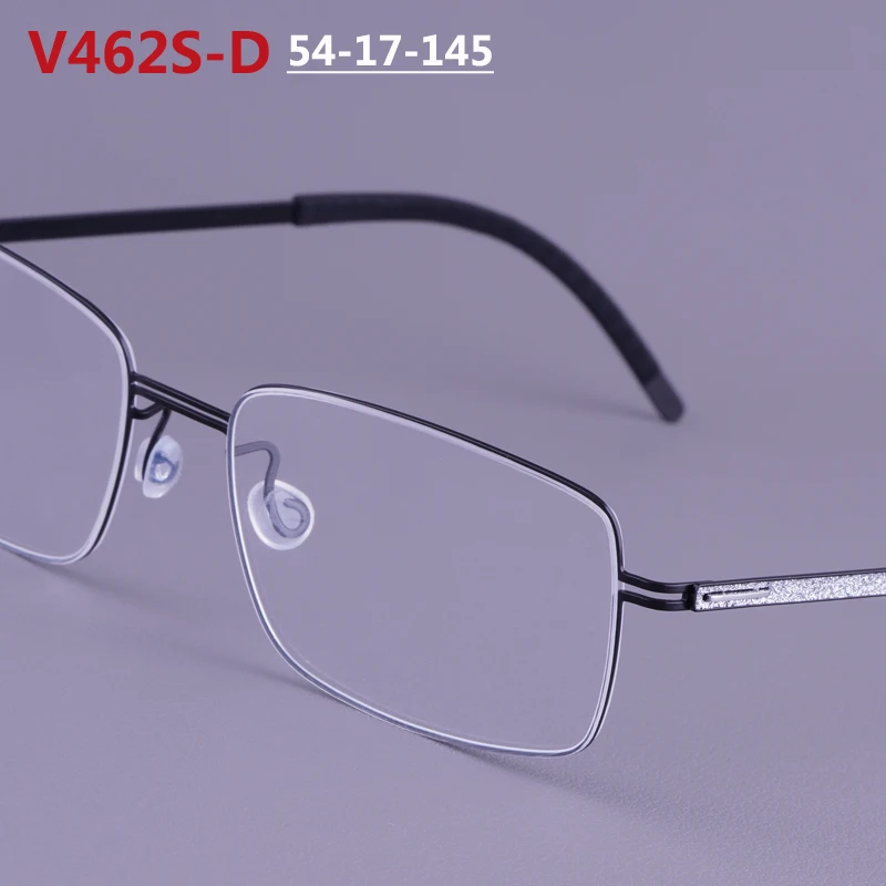 Handmade Gold Square Glasses Frame Men Women Ultralight Business Titanium Eyeglasses Spectacles Screwless Thin Rim Eyewear Gafas