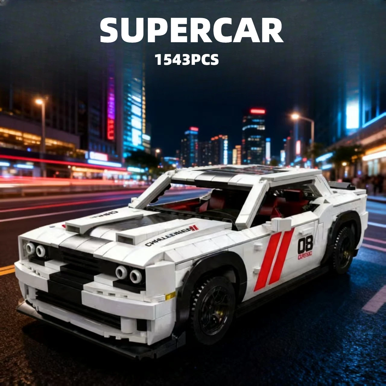 

Наборы строительных блоков для сборки суперкара из 1546 деталей, модель грузовика, игрушки-конструкторы, настольные украшения, подарки для детей и взрослых