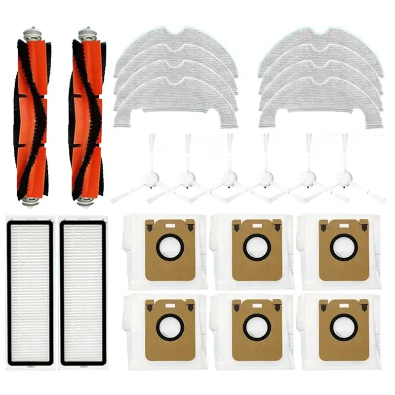 

Запасные части и аксессуары для робота-пылесоса Dreame Bot D10 Plus RLS3D: основная и боковые щетки, HEPA-фильтр, салфетка для влажной уборки (A50F)