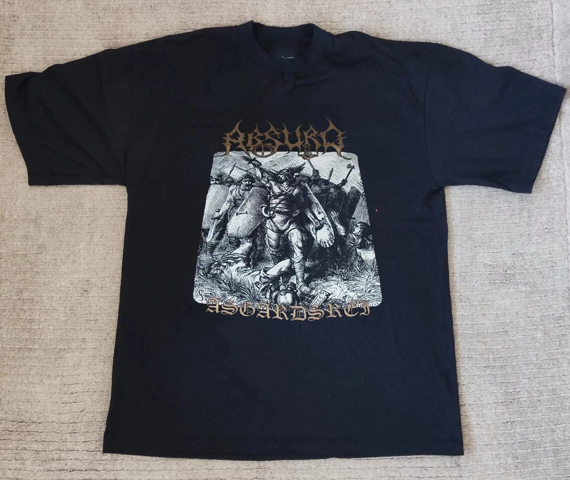 

ABSURD Asgardsrei Cotton Short Sleeve T Shirt Full Size Shirt Men Women Summer Men's T-Shirt Crew Neck Cotton Tee