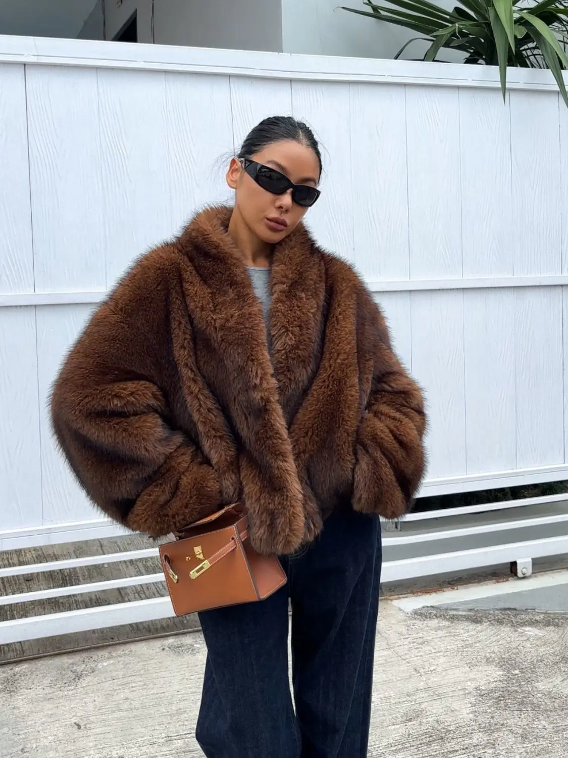 2026 Winter New Imitation Fur Jacket Women's Top European and American Style Environmentally Friendly Fur Short Jacket
