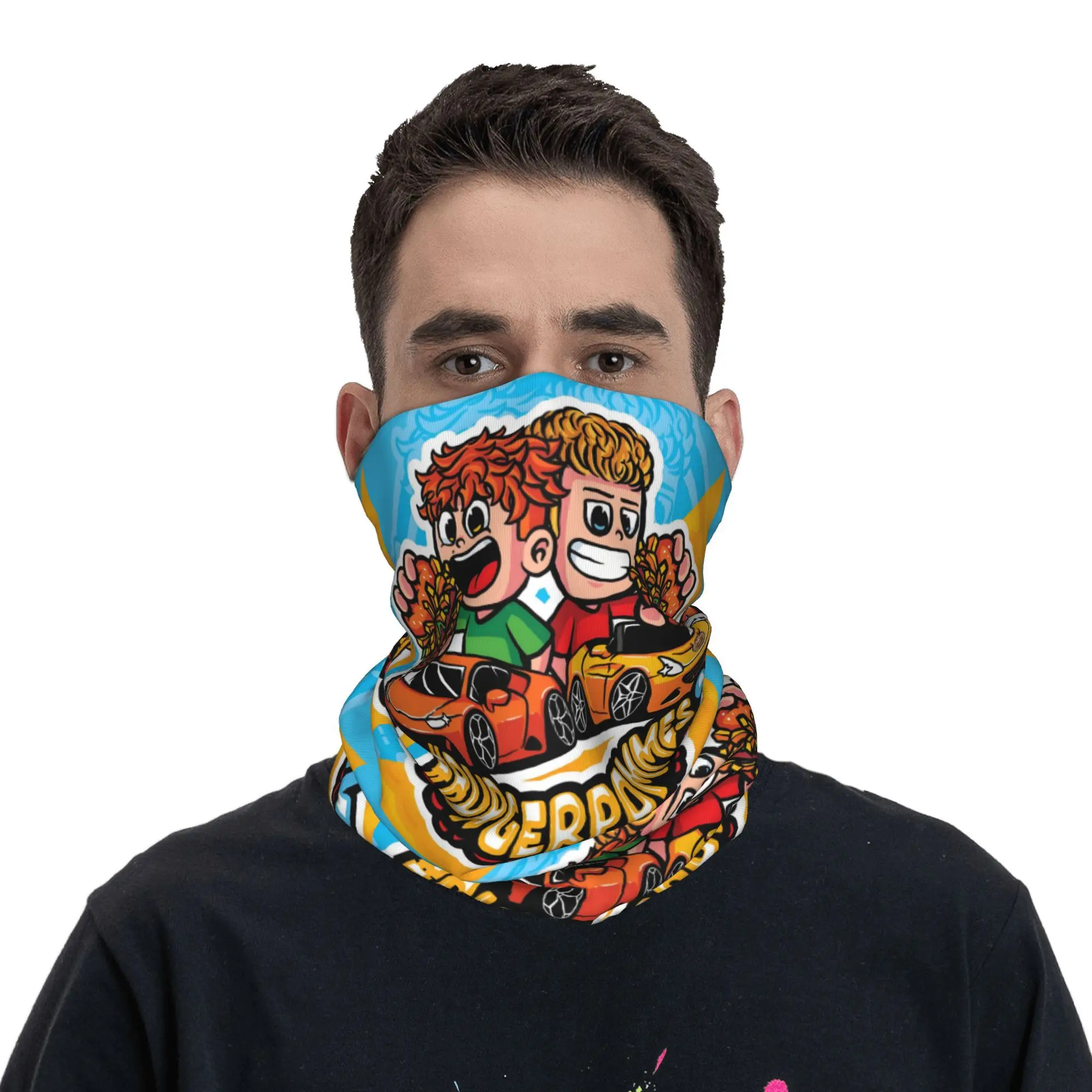 مخصص L-Lukasbses B-Burgerpommes الهيب هوب باندانا الرقبة الجراب للتزلج الجري النساء الرجال التفاف وشاح كلاسيكي     عقال أكثر دفئا