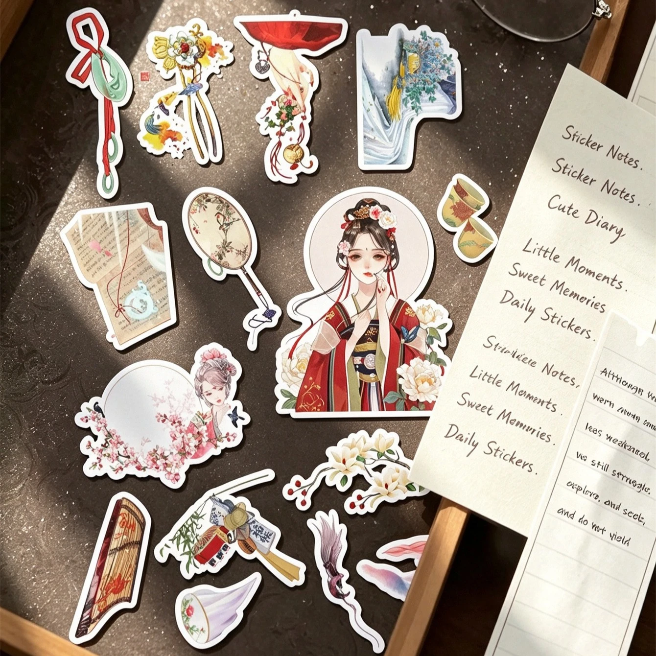 25pcs Cute Self-made Beauty Girls  Stickers Stationery For Phone Scrapbook Laptop Suitcase Guitar DIY Vintage Aesthetic Creative