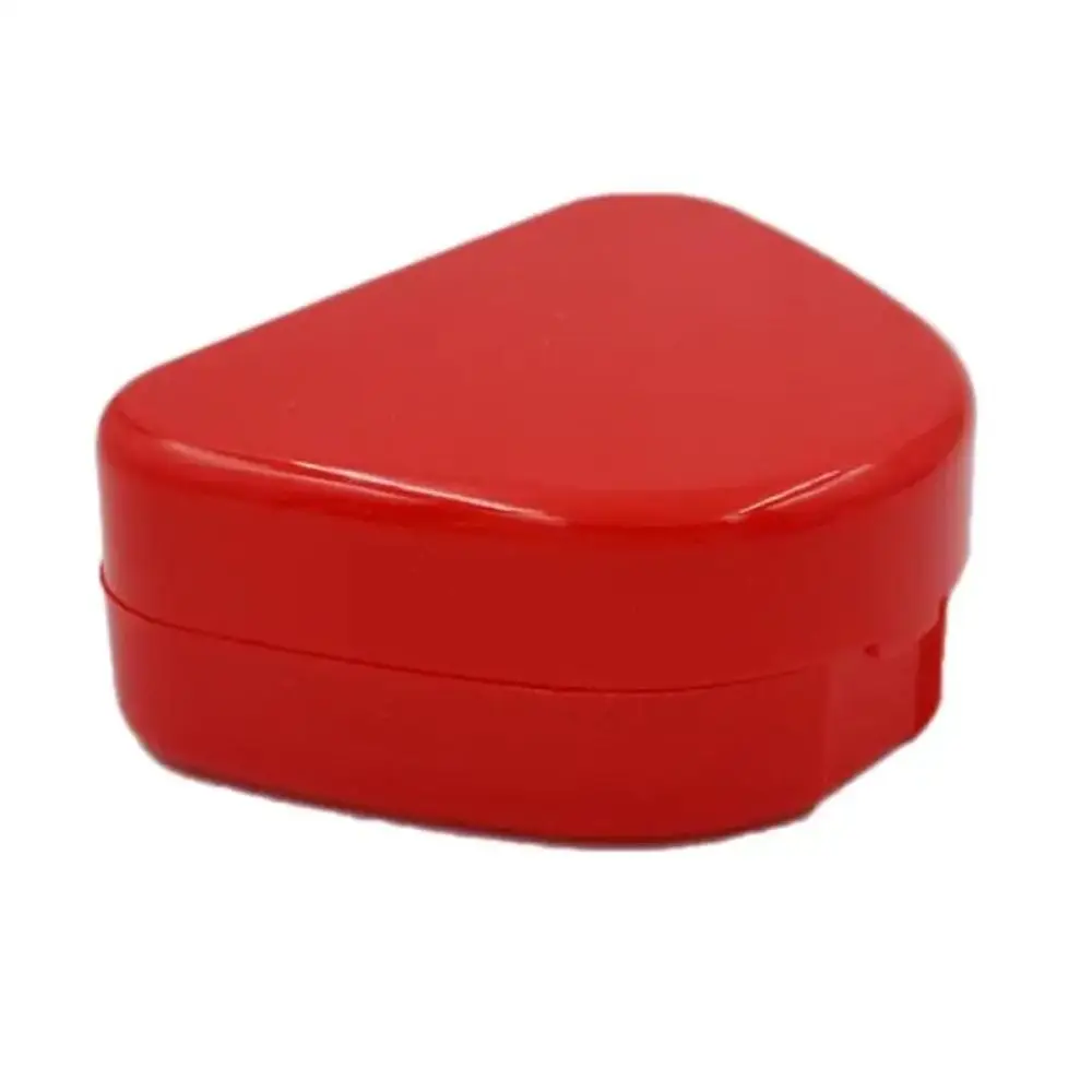 Snap-fit Catch Artificial Tooth Organizer Solid Color Portable False Teeth Storage Box Keep Dry Dental Sleeve Container