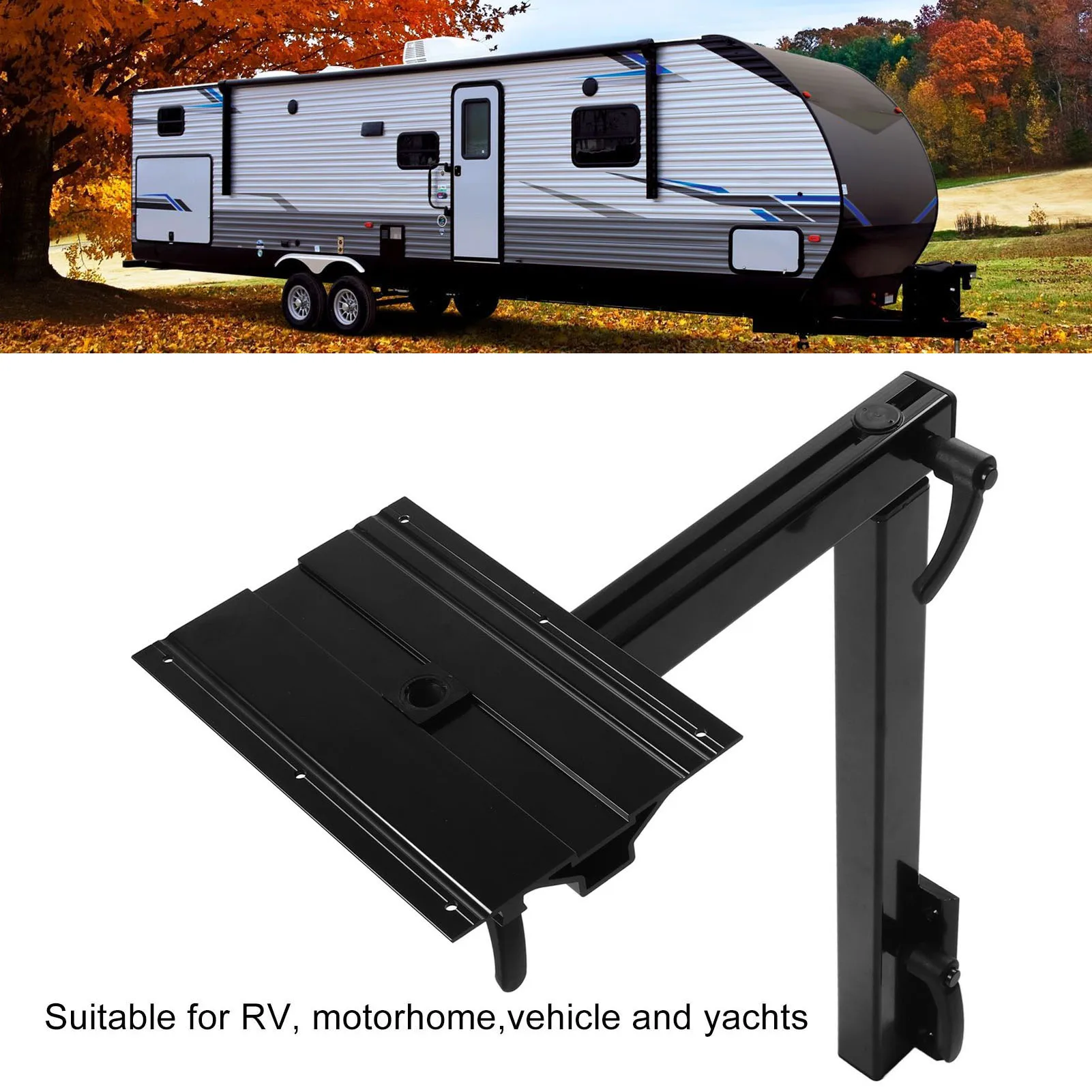 

360° Rotation Oxidized Lightweight for RV Yachts Removable Table Leg Adjustable Table Legs Black Heavy Duty Removable