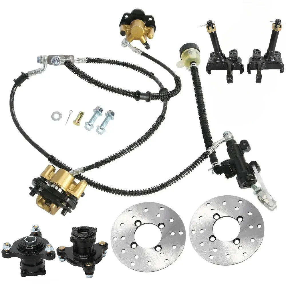 

TDPRO 3-шпиндельная ось ступицы колеса + передний тормозной суппорт + тормозной диск для картинга