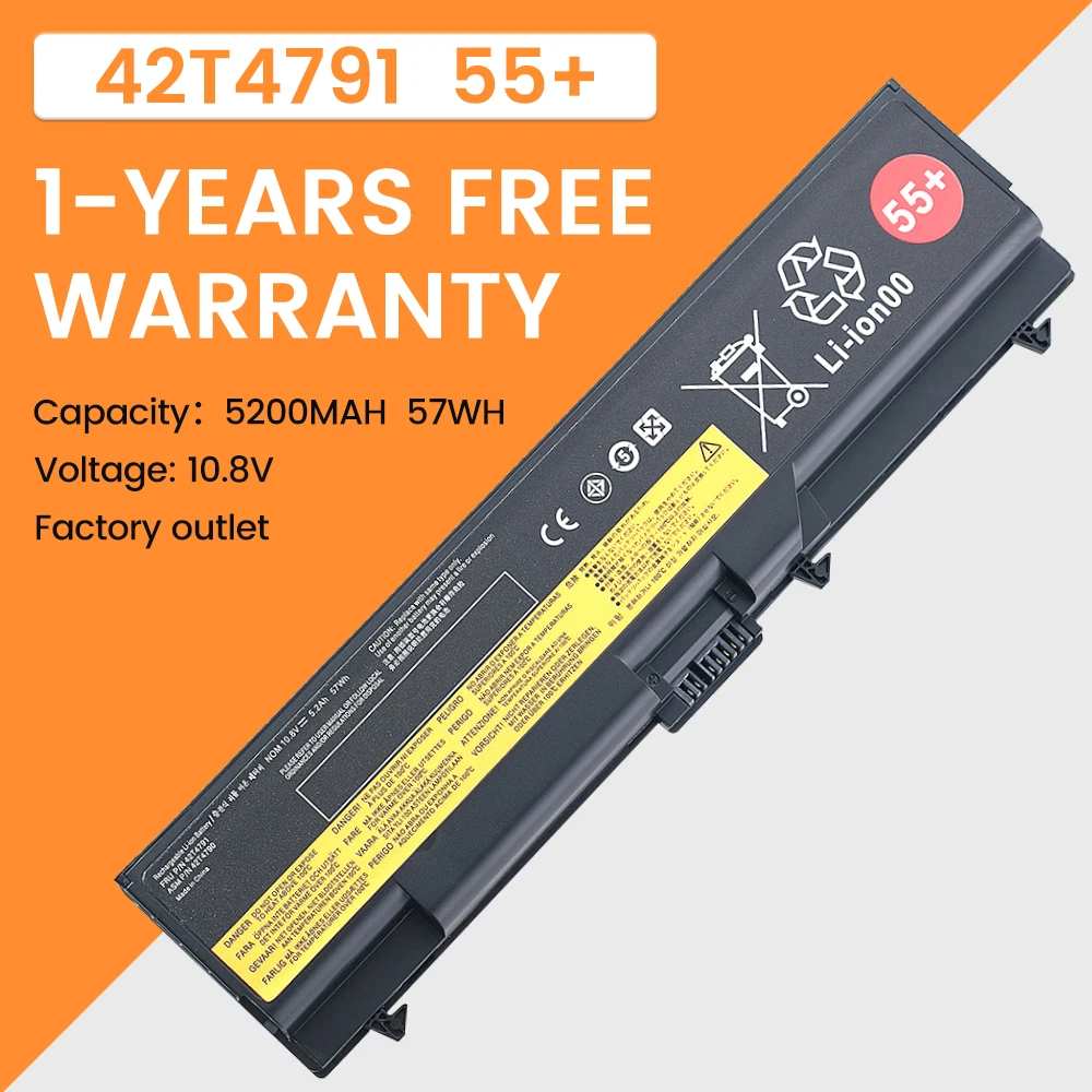 42T4790 42T4791 Laptop Battery for Lenovo Thinkpad E40 E420 T420 SL410 SL410K T410 T510 E520 E50 W510 W520 L412 L420 L421 T520