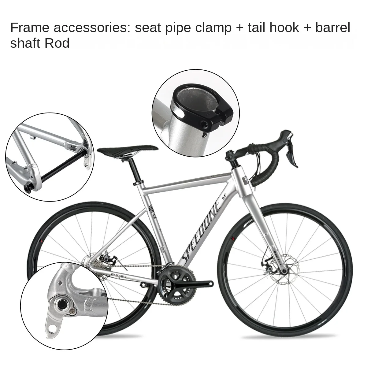 Competition Level Road Bicycle Frame 700c Internal Wiring Carbon Fiber Front Fork Matte Finish Ladder Frame
