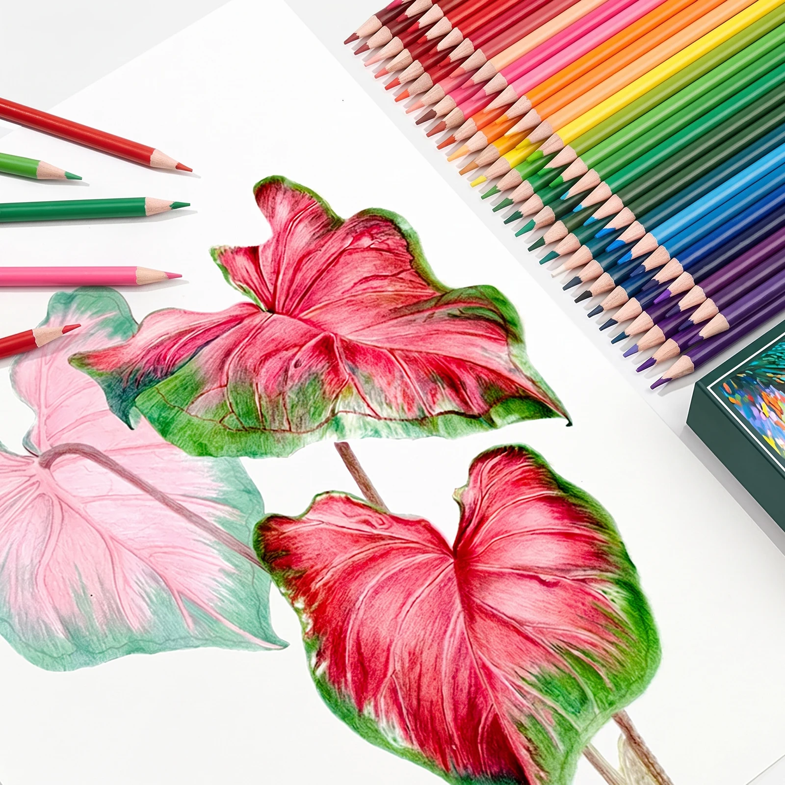 24-120-Color Oil Colored Pencils,Vibrant Easy Sharpen Core,Artist Drawing Set for Adult Coloring Book,DIY Craft Stationery Gift